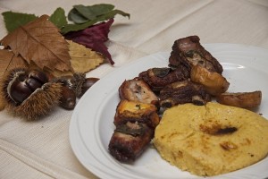 spiedo e polenta